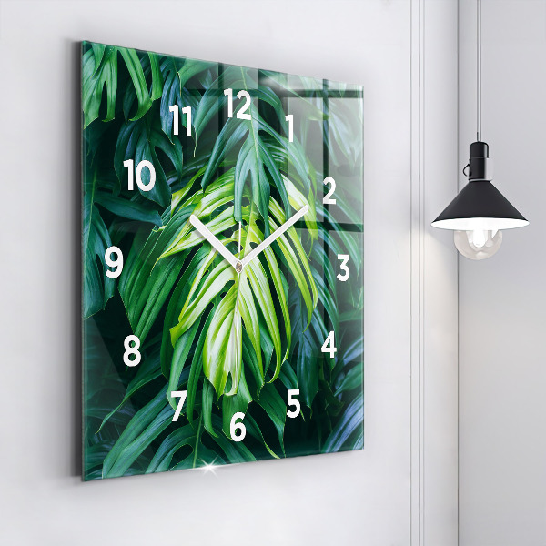 Square glass wall clock The Tropical Side of Nature