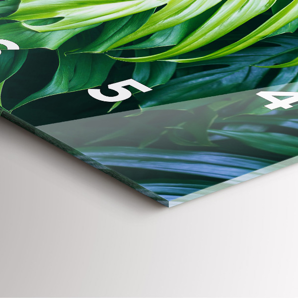 Square glass wall clock The Tropical Side of Nature
