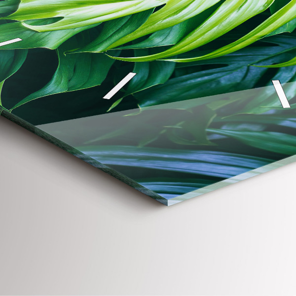 Square glass wall clock The Tropical Side of Nature