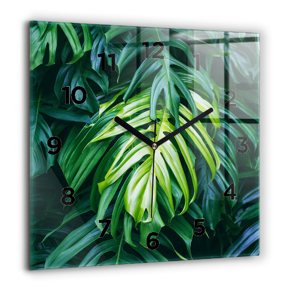 Square glass wall clock The Tropical Side of Nature