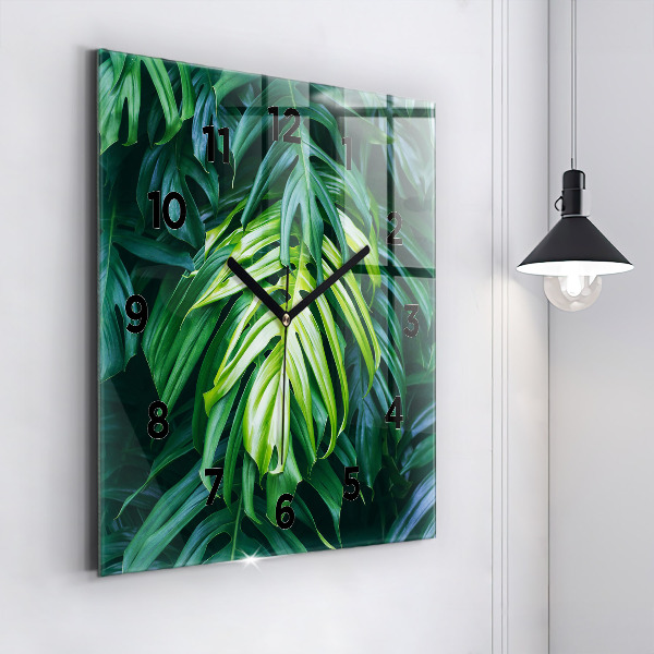 Square glass wall clock The Tropical Side of Nature