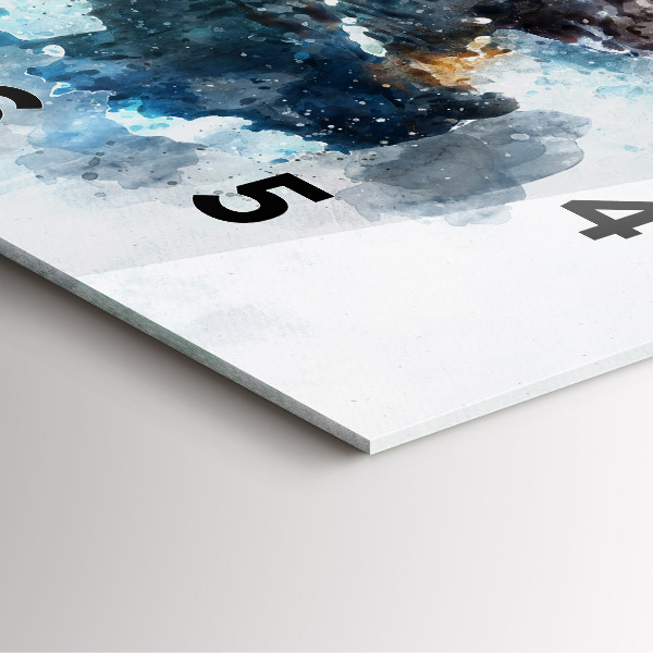 Square glass wall clock Abstract faces