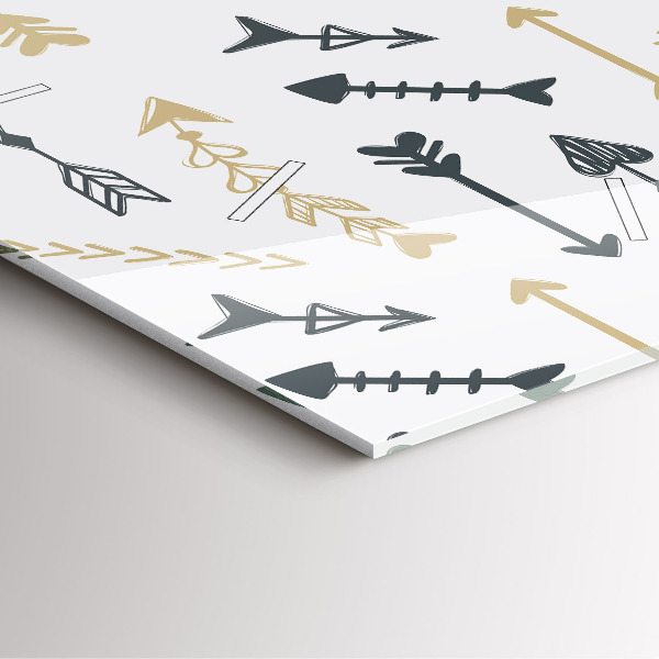 Square glass wall clock Geometric hipster pattern