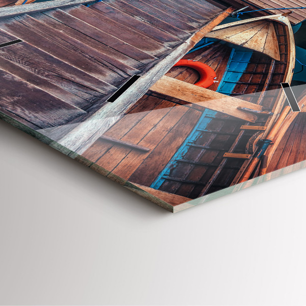 Square glass wall clock Pier and Lake