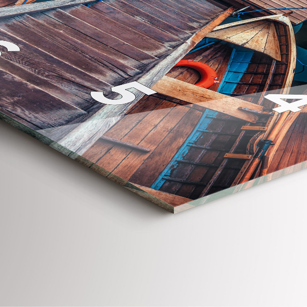 Square glass wall clock Pier and Lake