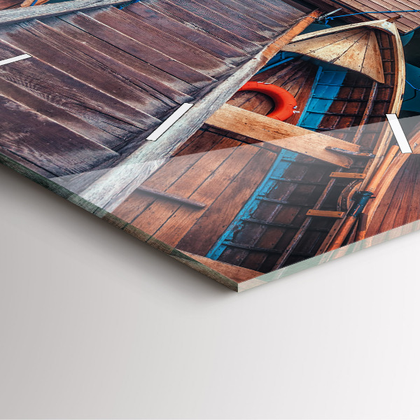 Square glass wall clock Pier and Lake