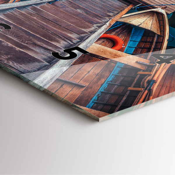 Square glass wall clock Pier and Lake