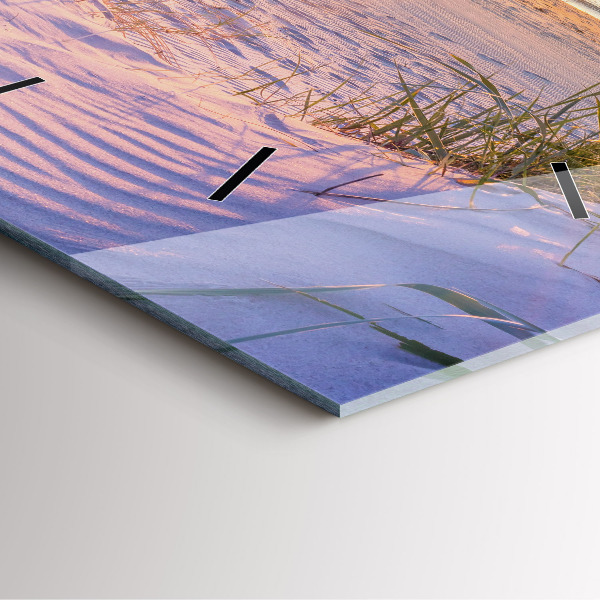 Square glass wall clock Polish Sunny Sea