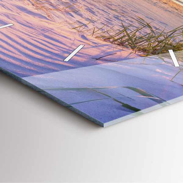 Square glass wall clock Polish Sunny Sea