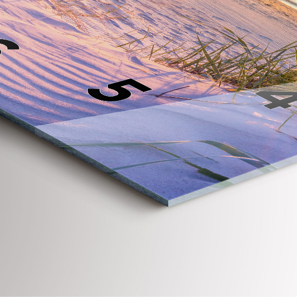 Square glass wall clock Polish Sunny Sea