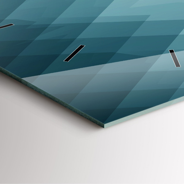 Square glass wall clock Geometric figures