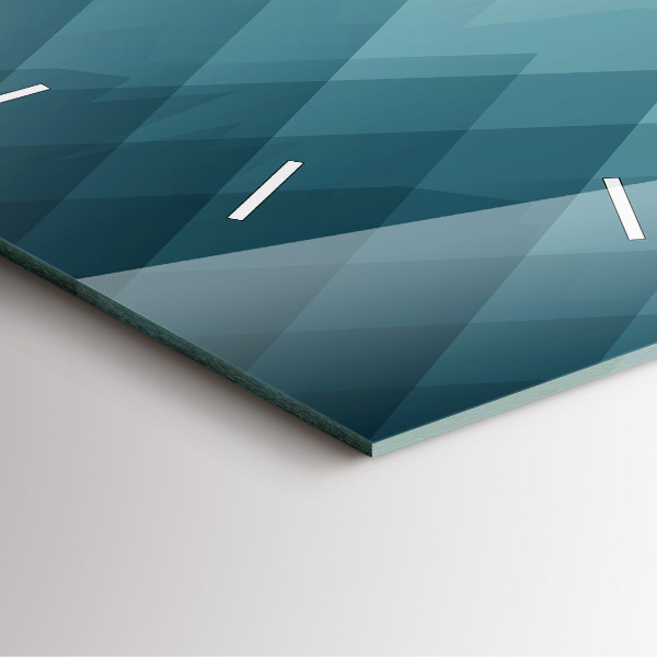 Square glass wall clock Geometric figures