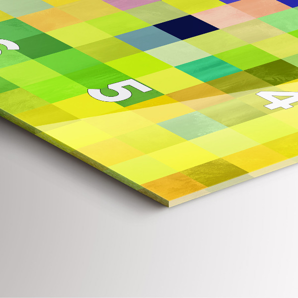 Square glass wall clock Composition of Squares