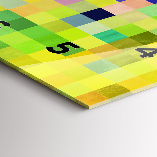 Square glass wall clock Composition of Squares