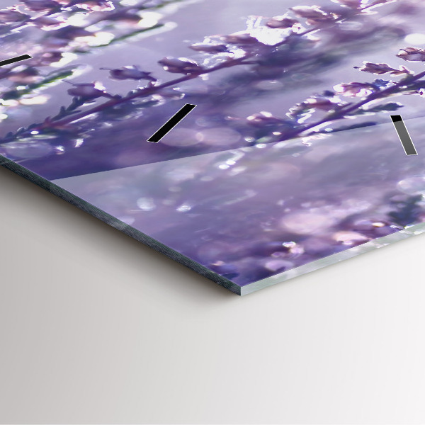 Square glass wall clock Abstraction