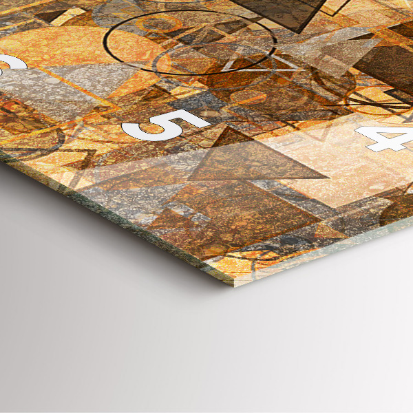 Square glass wall clock Geometric Shapes