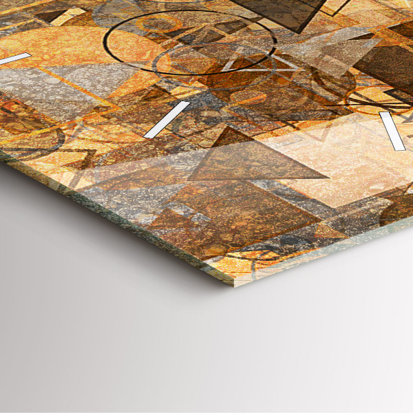 Square glass wall clock Geometric Shapes