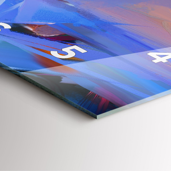 Square glass wall clock Seascape