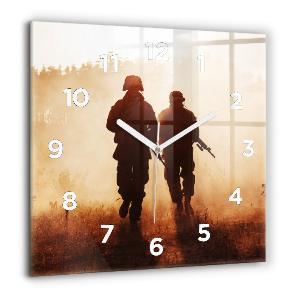 Square glass wall clock United States Marines