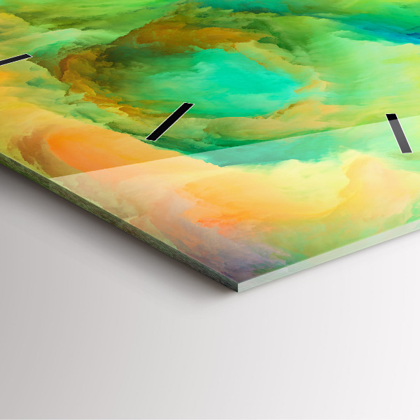 Square glass wall clock Fractal Texture