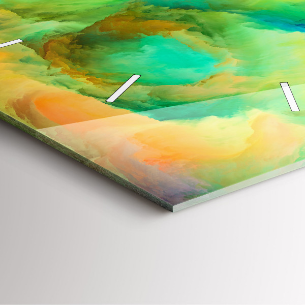 Square glass wall clock Fractal Texture