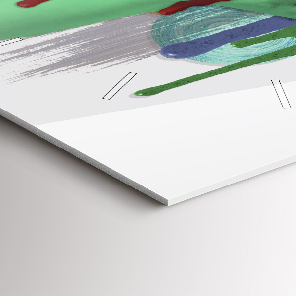 Square glass wall clock Surrealist collage