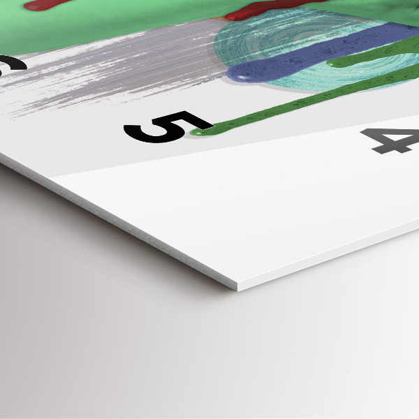 Square glass wall clock Surrealist collage