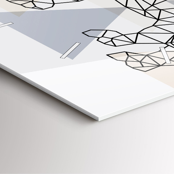 Square glass wall clock Geometric Pattern