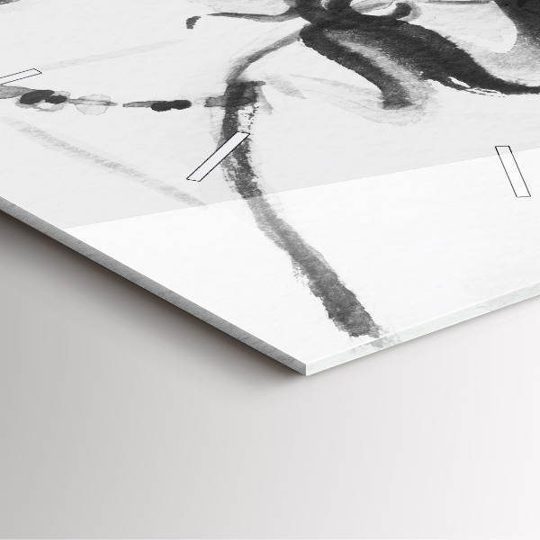 Square glass wall clock Fashionable woman