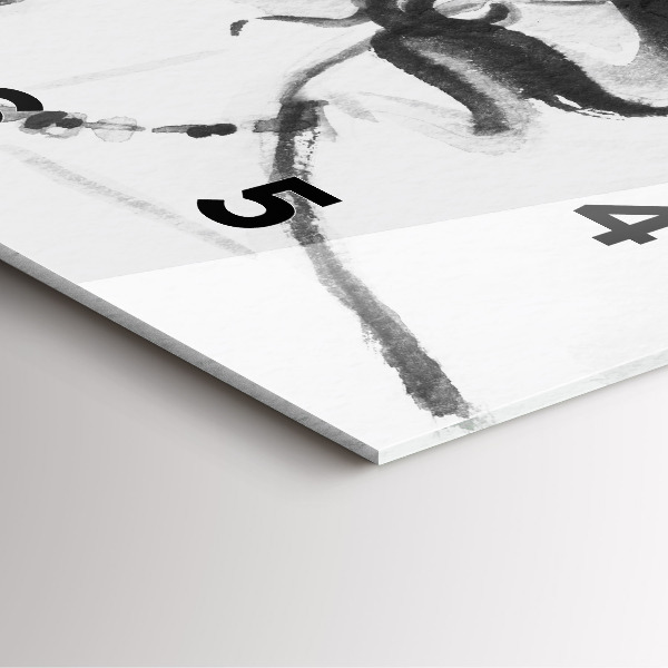 Square glass wall clock Fashionable woman