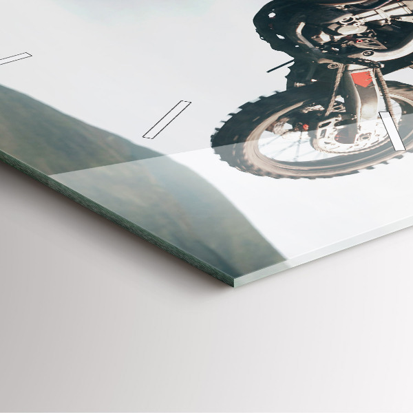 Square glass wall clock Motor Style Adrenaline