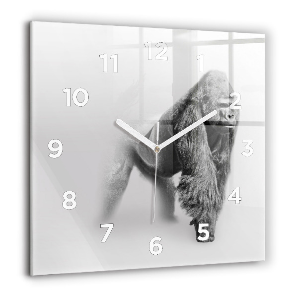 Square glass wall clock Animal Art Collection