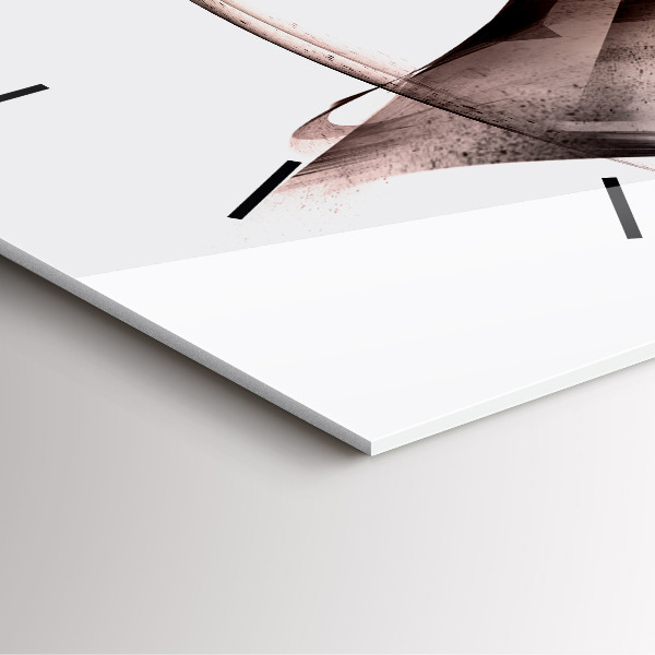 Square glass wall clock Painted Horse Profile