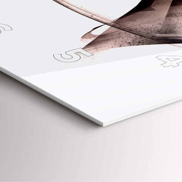 Square glass wall clock Painted Horse Profile