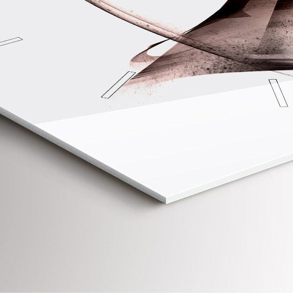 Square glass wall clock Painted Horse Profile