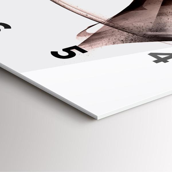 Square glass wall clock Painted Horse Profile