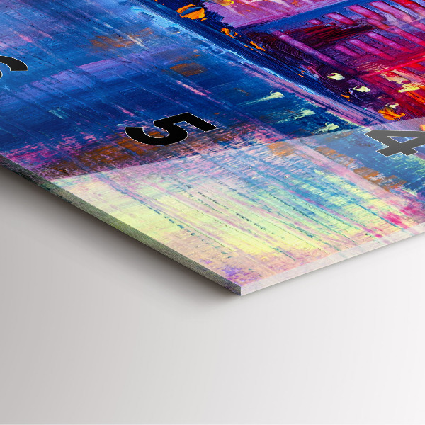 Square glass wall clock Skyscraper abstraction