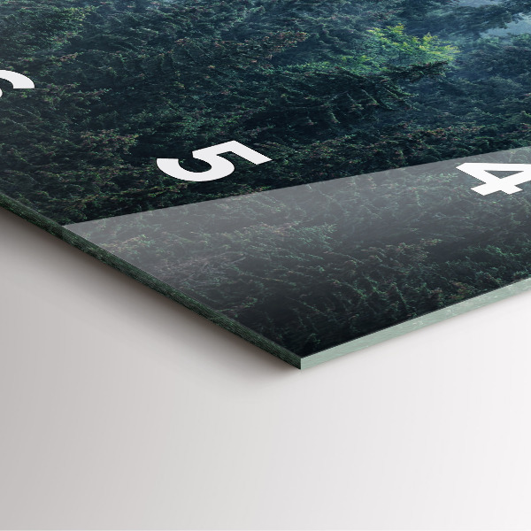 Square glass wall clock Misty Mountain Landscape