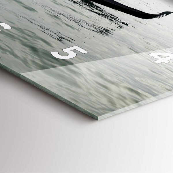 Square glass wall clock Gondola in Venice