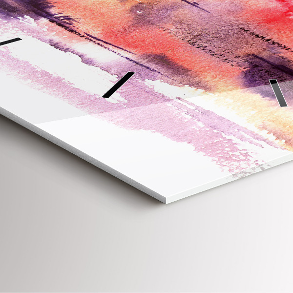 Square glass wall clock Tropical Landscape