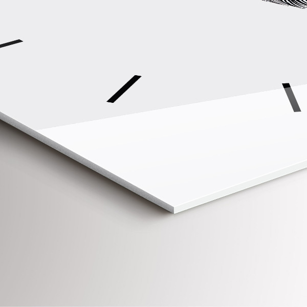 Square glass wall clock Abstraction of the human eye