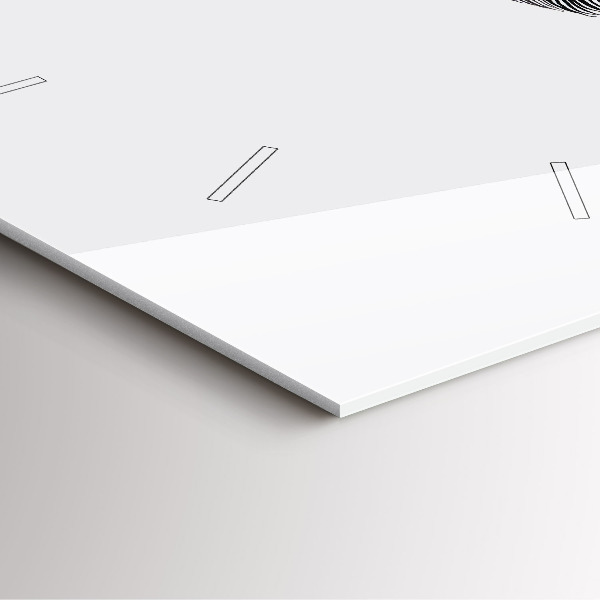 Square glass wall clock Abstraction of the human eye