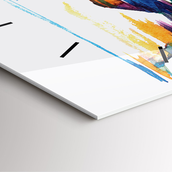 Square glass wall clock Runner illustration