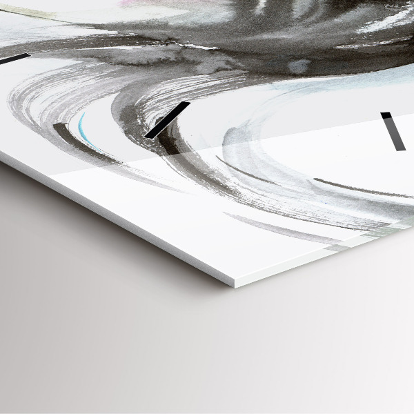 Square glass wall clock Abstract horse and woman