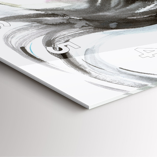 Square glass wall clock Abstract horse and woman