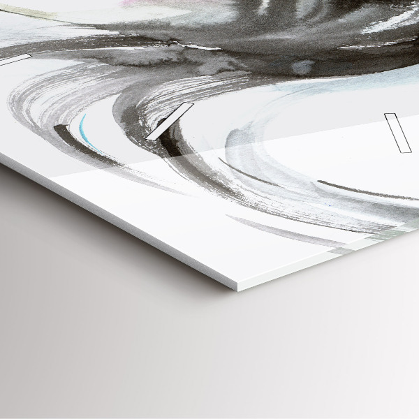 Square glass wall clock Abstract horse and woman