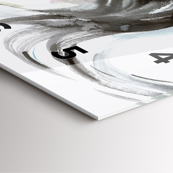 Square glass wall clock Abstract horse and woman