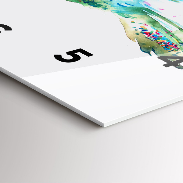 Square glass wall clock Abstraction of bird and spring