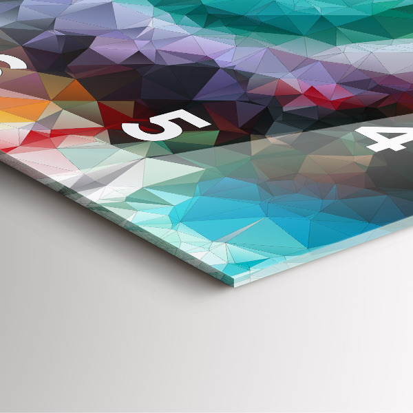 Square glass wall clock Colorful human eye