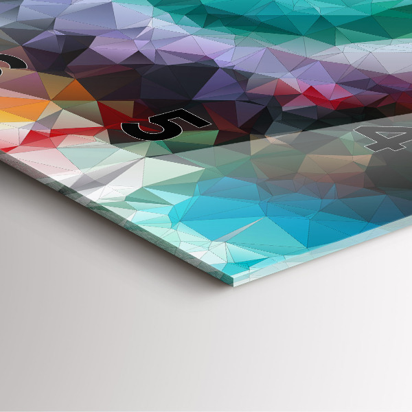 Square glass wall clock Colorful human eye